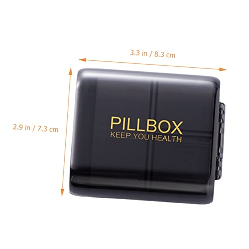 DOITOOL Box Purse Pill case Travel Medicine kit Travel Medicine Container Medication Travel Pill Organizer Vitamin Pill Storage Organizer Pills Dispenser Pills case Double Layer Wallet abs