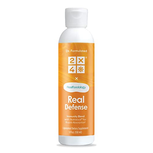 2X4 Real Defense | Liquid Daily Immune Support| Liposomal Dietary Supplement, Sugar Free, 5 fl oz, Nutrition