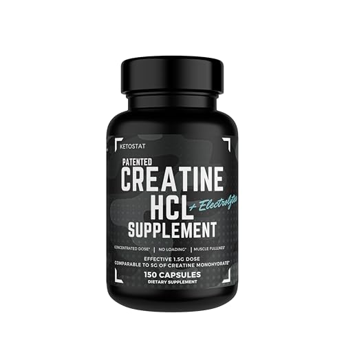 Creatine HCL Pills 1.5G with Electrolytes, Creatine Hydrochloride Capsules, Tablets - Best Rated Creatine for Women Booty Gain / Muscle Builder for Men, Creatine Gummies No Bloat Creatin / Kreatine