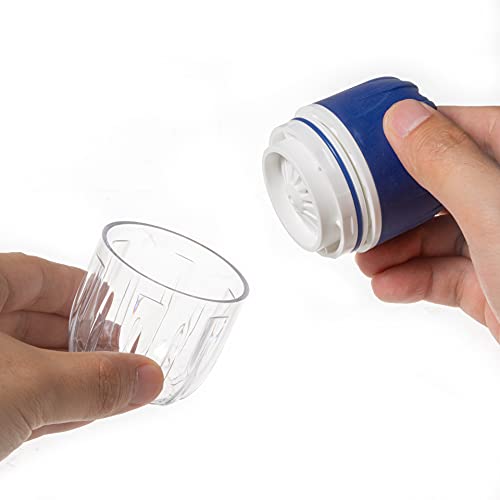 MAXGRIND Pill Crusher and Pill Grinder - Pill Crusher for Small or Large Pills and Vitamins to Fine Powder, Pill Pulverizer Grinder, Medicine Grinder with Medicine Cup, Pill Storage (Blue)