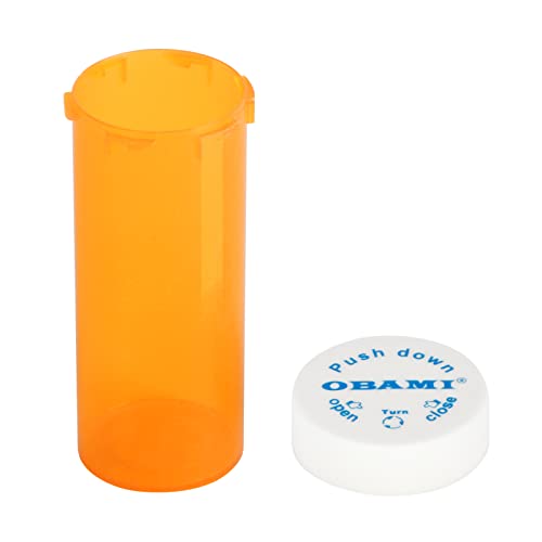 Plastic Medicine Pill Bottles with Child Resistant Caps - Push Down and Turn - Prescription Vial, Medicine Container, Pill Cases Dispenser Organizers (12pcs, 30 Dram)