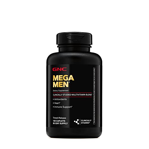 GNC Mega Men Multivitamin for Men, 180 Count, Antioxidants, Heart Health, and Immune Support (Packaging May Vary)