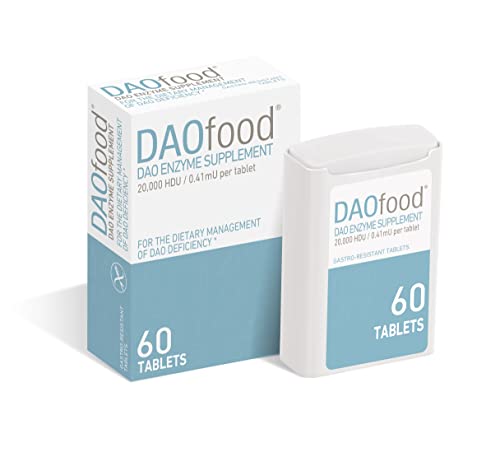 DR Healthcare DAOfood - Dietary Management of DAO Deficiency - Dispenser 60 Mini Gastro-Resistant Tablets - DAO Enzyme