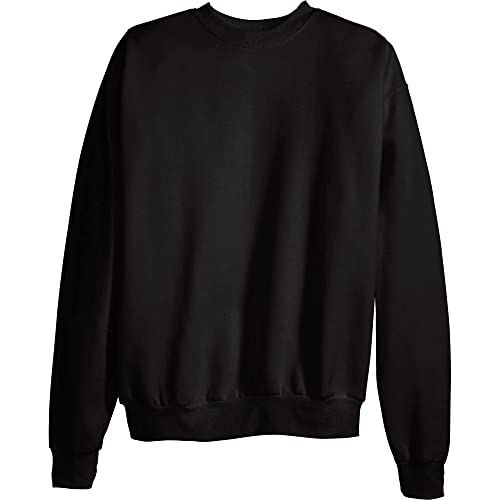 Hanes Men's EcoSmart Sweatshirt, Black, Large