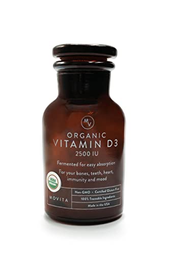 Movita Organic Vitamin D3 2500IU, Bottle