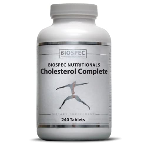 Biospec Nutritionals Cholesterol Complete – Natural Cholesterol Support Supplement - Red Yeast Rice, Co-Q-10, Hawthorn, Guggulipid, B-Vitamins, Magnesium - (240 Tablets (Pack of 1))