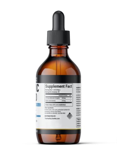 Organic Fulvic Acid + 72 Trace Minerals | Digestion | Hydration | Keto, Dietary Supplement | Energy | pH Balance | 2-Month Supply