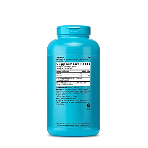 GNC Total Lean CLA | Improve Body Composition & Lean Muscle Tone, Fuels Fat Metabolism & Energy Without Stimulants | Gluten Free | 180 Softgels