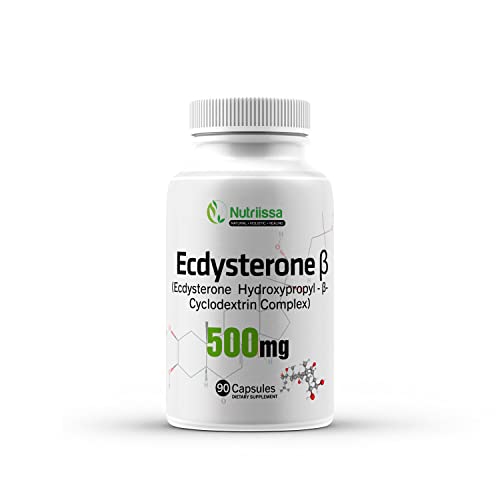 Nutriissa Ecdysterone - Natural Anabolic Dietary Supplement – Clinically Tested Muscle Accelerator Blend w/ 1000mg of Ecdysterone - Promotes Strength, Endurance + Muscle Growth - 90 Veg Caps