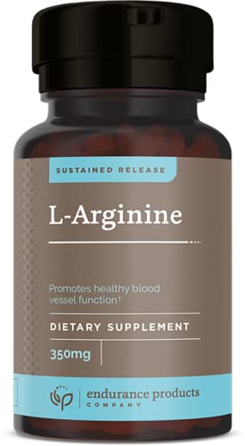 Endurance Products L - Arginine - 350mg Sustained Release Dietary Supplement for Optimal Absorption - Nitric Oxide Precursor*, 400 Tablets Company