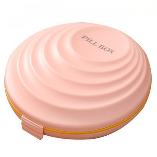 WISELADY Shell Shape Pill Boxes, Pill Organizers, Pill Planners for Pills Vitamins & Medication, Travel Pill Case, Daily Vitamin Case Large Capacity Compartments (Pink)