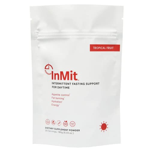 InMit Daytime Intermittent Fasting Support Drink That Provides Nourishment with 9 Essential Ingredients Electrolytes | Vegan-Friendly, Gluten-Free, Non-GMO, Dairy-Free | Tropical Fruit