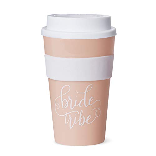 11 Piece Set of Blush Pink and White Coffee Cups for Bachelorette