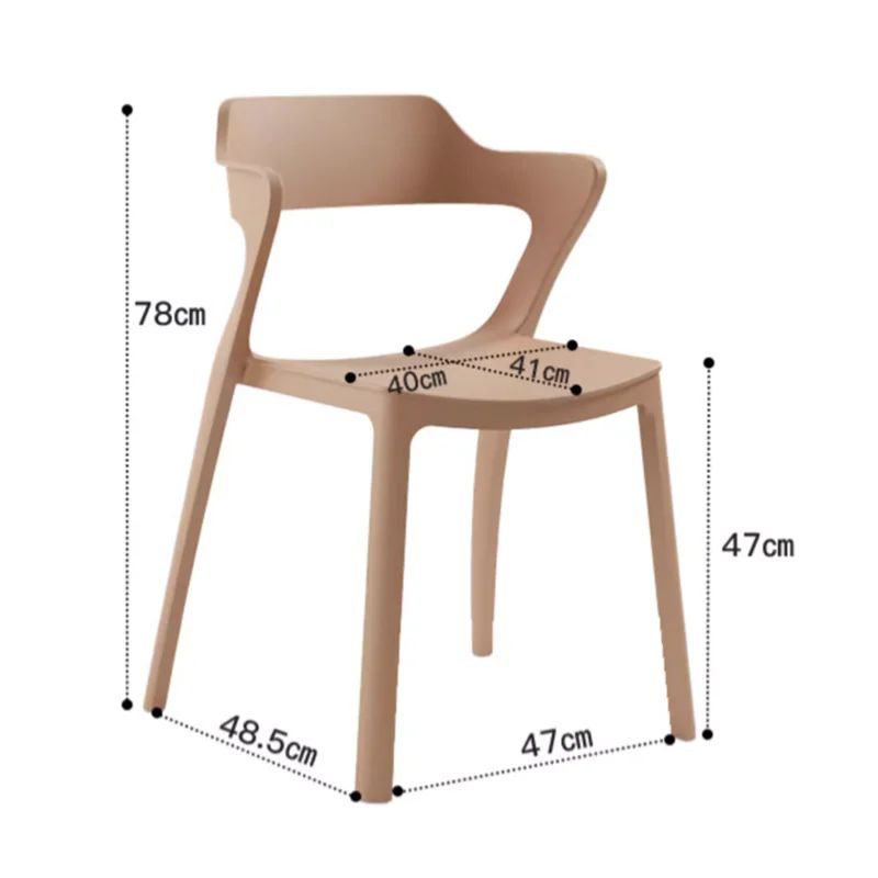 Minimalist Modern Nordic Dining Chair - Ergonomic Plastic Accent Chair for Home and Office