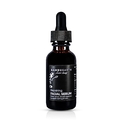 Bambu Earth Cold-Pressed Repairing Facial Serum - Organic Ingredients - Rosehip and Vitamin C Facial Serum for Women to Help Even Skin Tone and Recover from Hyperpigmentation & Sun Damage (1 oz)