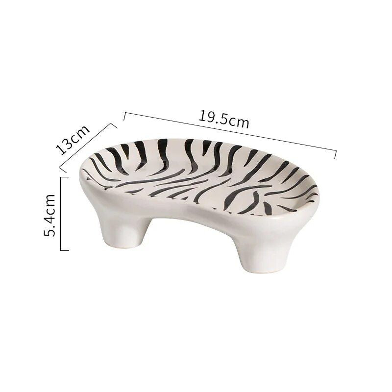 Modern Nordic Splashed Ink Ceramic Tray - Decorative Polka Dot Aromatherapy and Jewelry Holder