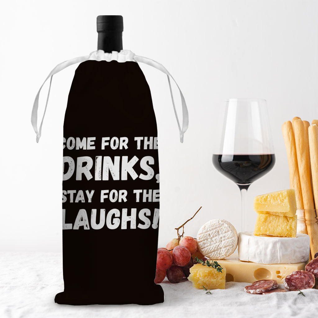 Funny Quote Wine Tote Bag - Funny Saying Wine Tote Bag - Cool Design Wine Tote Bag