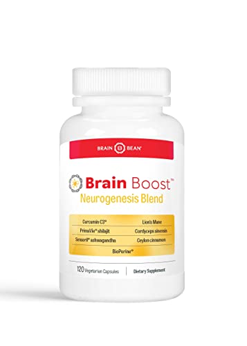 Brain Boost Capsules | with Curcumin, Cordyceps, Hericium, Ceylon Cinnamon, Purified Shilajit, and Ashwagandha | 30 Servings