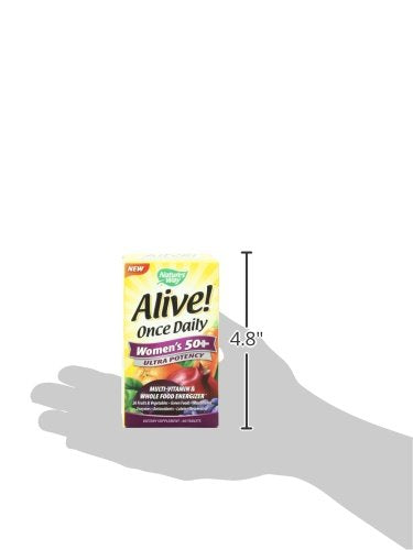 Nature's Way Alive! Women’s 50+ Ultra Potency Complete Multivitamin, High Potency Formula, Supports Multiple Body Systems, Supports Cellular Energy, Gluten-Free, 60 Tablets