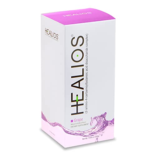 HEALIOS Grape Flavor Oral Health and Dietary Supplement, Powder Form, Naturally Sourced L-Glutamine Trehalose L-Arginine, 11.64 Ounces