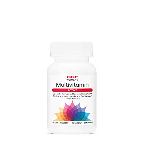 GNC Women's Active Multivitamin | Supports an Active Lifestyle | 30+ Nutrient Formula | Promotes Bone & Joint Health, Helps Energy Production | Clinically Studied Daily Vitamin | 90 Caplets