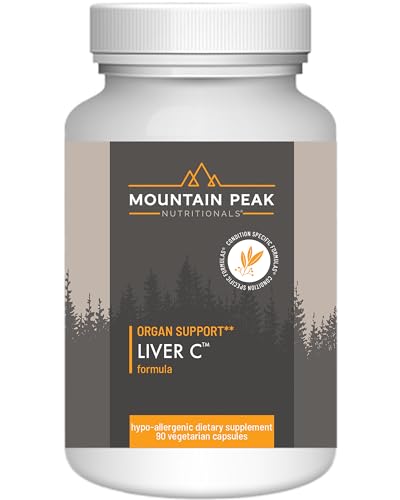 Mountain Peak Nutritionals Liver C - Organ Supplement Helps Maintain Healthy Liver Function & Energy Production - w/Siliphos® & Mushrooms - Hypoallergenic Dietary Supplement (90 Vegetarian Capsules)