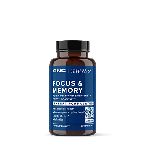 GNC Preventive Nutrition Focus and Memory - 60 Capsules