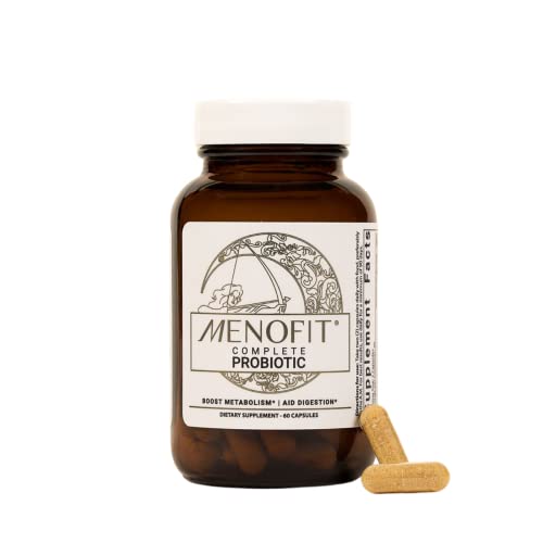 MENOLABS MenoFit - Menopause Supplements for Women - Menopause + Perimenopause Relief for Hot Flashes and Hormone Support with Probiotics - 60 Herbal Capsules