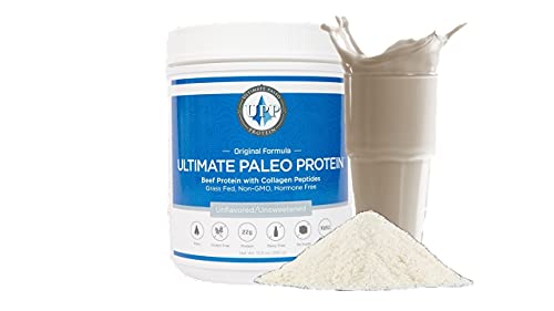 Ultimate Paleo Protein (Unflavored, 15 Servings - Premium Grass Fed Beef Protein, Non-GMO, Paleo Friendly, Gluten Free, Dairy Free, Keto Friendly, No Artificial Sweeteners or Preservatives