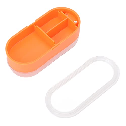 Vakitar Pill Cutter and Splitter with Storage Function Portable Pocket Medicine Storage Box can Cut Pills Vitamin Pills Travel Size (Orange)