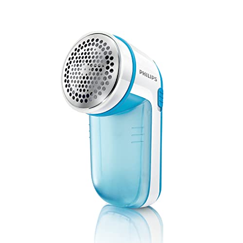 Philips Fabric Shaver, Removes Fabric Pills, Suitable for All Garments, Large Blade Surface, Cleaning Brush, Includes Batteries, Blue (GC026/00)