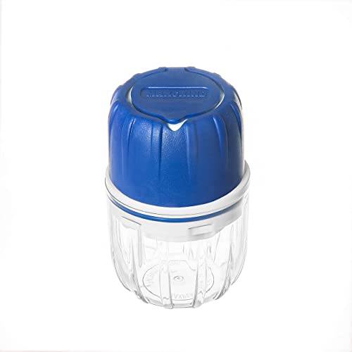 MAXGRIND Pill Crusher and Pill Grinder - Pill Crusher for Small or Large Pills and Vitamins to Fine Powder, Pill Pulverizer Grinder, Medicine Grinder with Medicine Cup, Pill Storage (Blue)