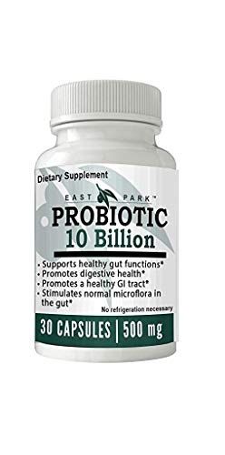 East Park Research d-Lenolate Probiotic Supplement | Probiotic 10 Billion CFUs Supports Gut & Digestive Health | Dietary Supplement Probiotics for Women and Men (500mg) 30 Capsules