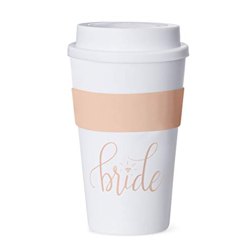 11 Piece Set of Blush Pink and White Coffee Cups for Bachelorette