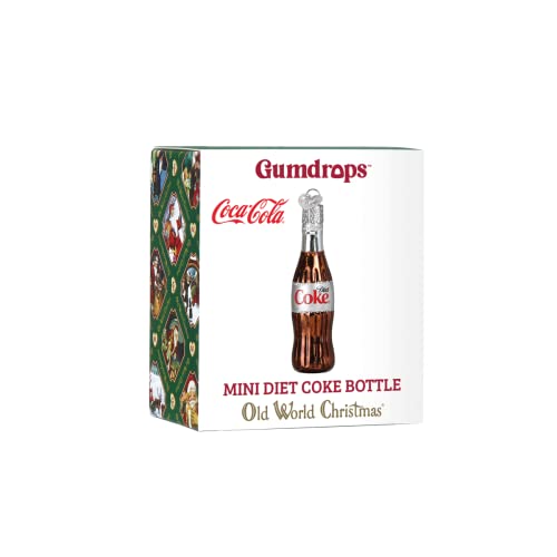 Old World Christmas Gumdrops Mini Diet Coke Bottle Glass Blown Ornament for Christmas Tree