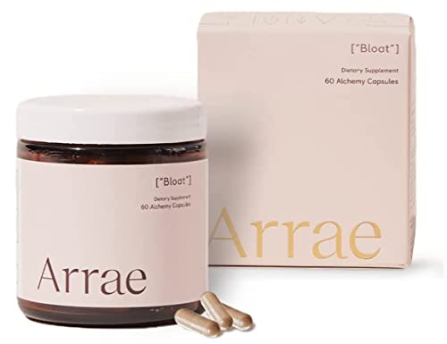 Arrae Fast-Acting Bloat Relief Digestive Enzymes, All Natural Bloat, Gas & Indigestion Relief Capsules, 60 Count