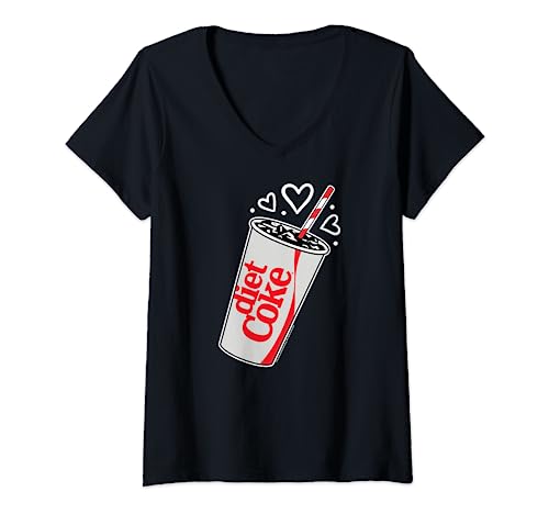 Coca-Cola - Diet Coke Heart Bubbles V-Neck T-Shirt