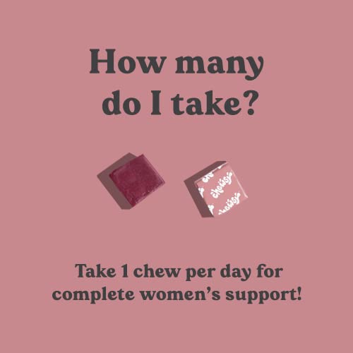 Chewsy Women's Multivitamin Chews, Immune & Energy Support, Vitamins C, B12, A, D, E, Folic Acid, Probiotics, Biotin, Cranberry, Adult Chewable Vitamin, Individually Wrapped Fruity Chews,30-Day Supply