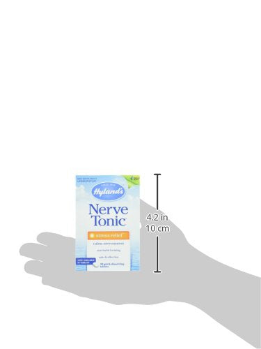 Hyland's Naturals Nerve Tonic Stress Relief Tablets, Natural Relief of Restlessness, Nervousness and Irritability Symptoms, Non-Habit Forming, Quick Dissolving Tablets, 50 Count