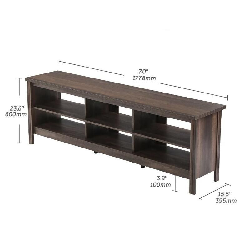 Modern Farmhouse 58" Espresso TV Stand for 65" Screens with Storage