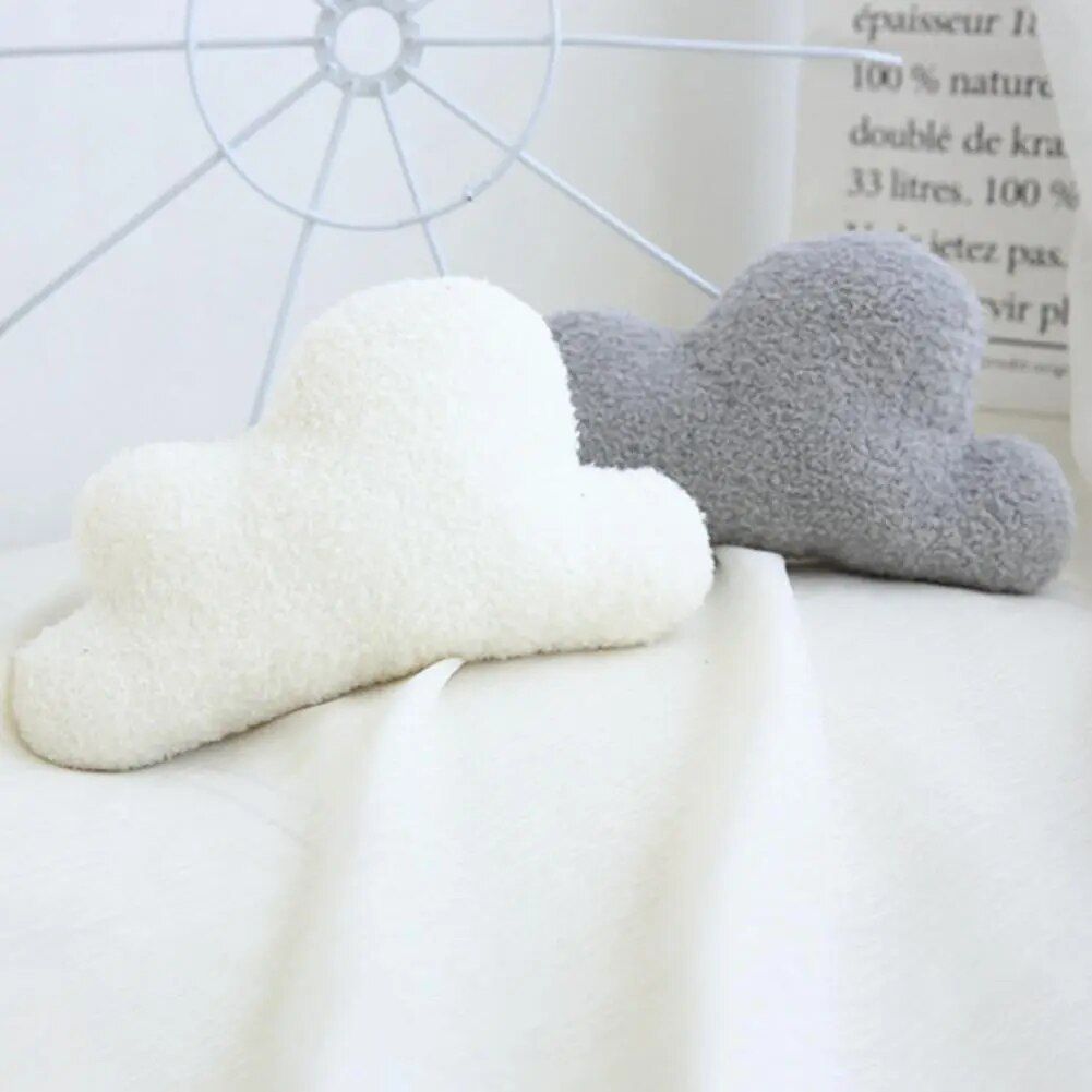 Cloud-Shaped Plush Throw Pillow