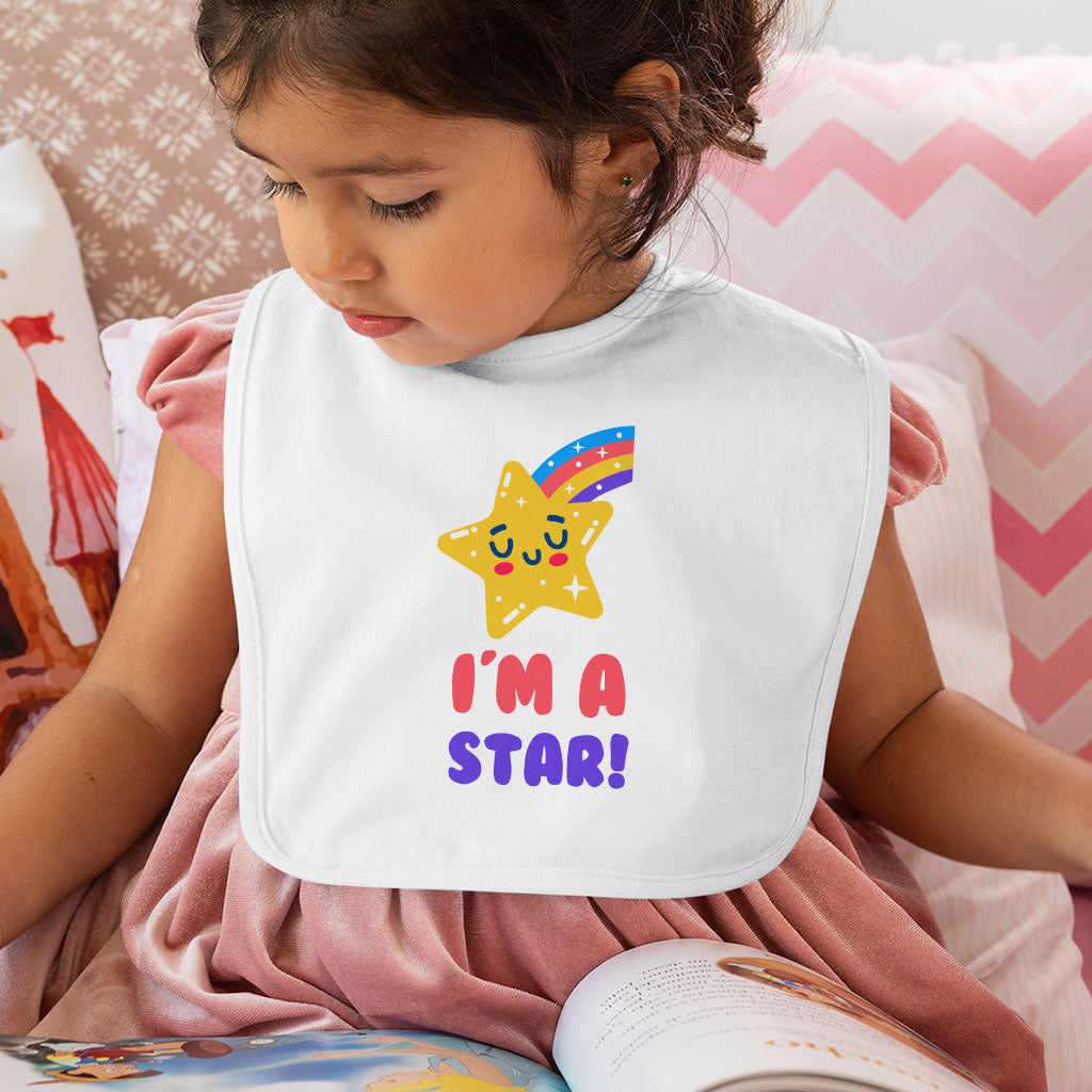 I'm a Star Baby Bibs - Cute Kawaii Baby Feeding Bibs - Rainbow Bibs for Eating