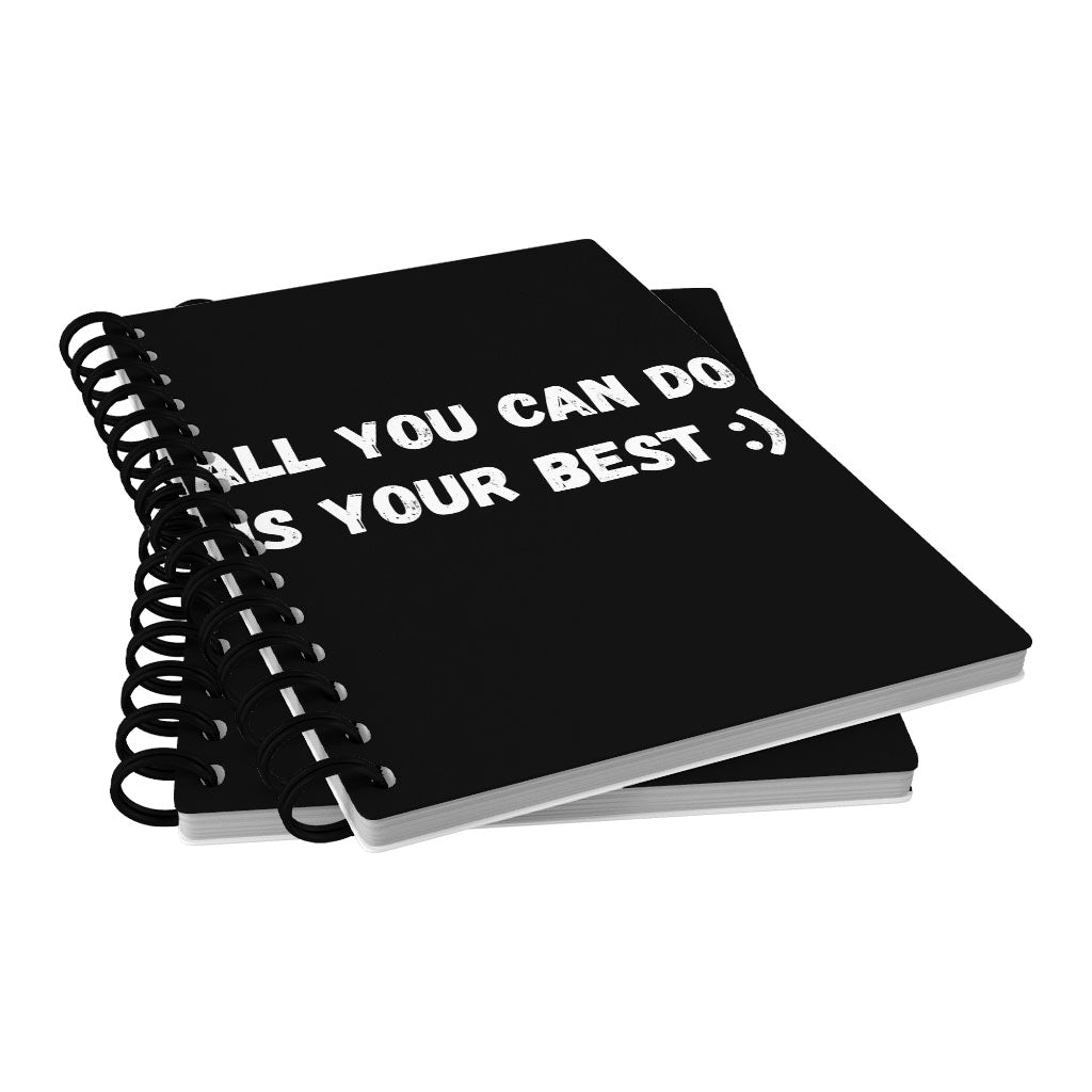 Motivational Spiral Notebook - Best Quote Notebook - Cool Print Notebook