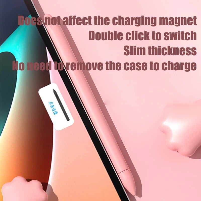 Protective Silicone Stylus Pen Case for Tablets with Wireless Charging