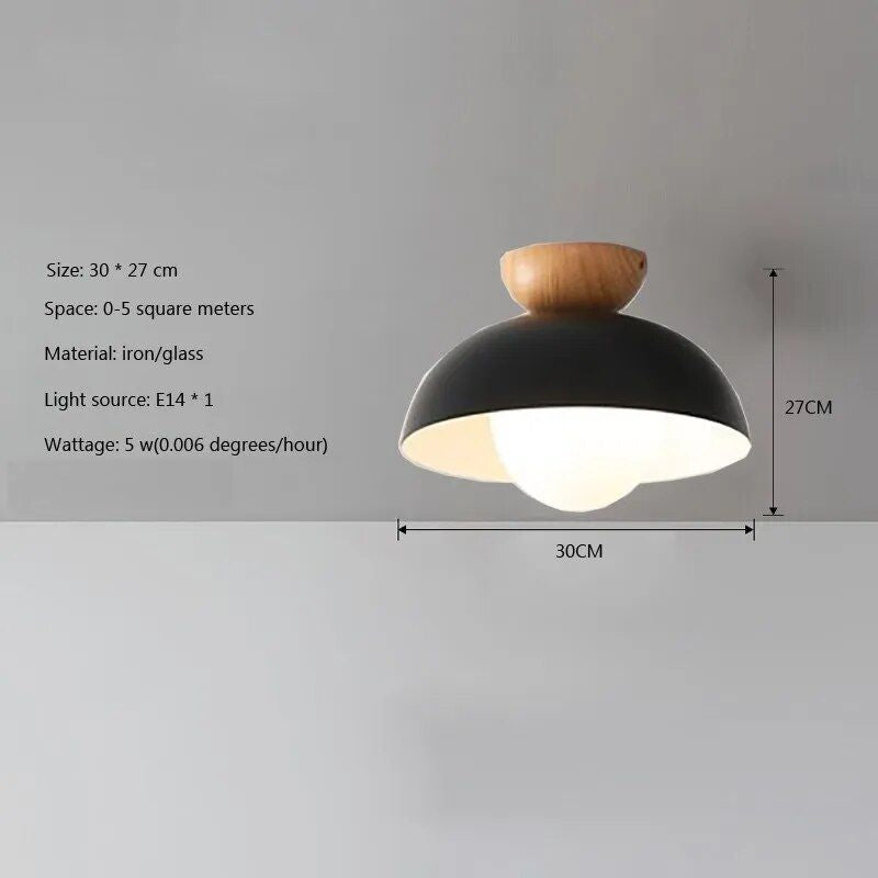 Modern Nordic Wood & Iron LED Ceiling Pendant Light - Versatile Elegance for Home Decor