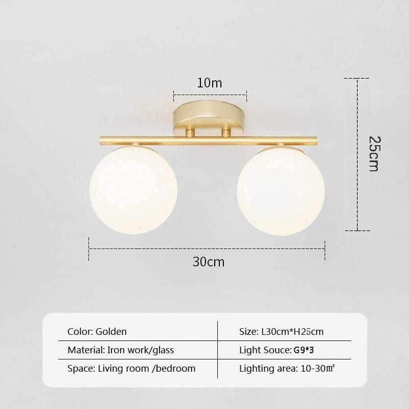 Elegant Nordic LED Glass Ceiling Light