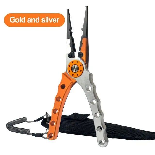 Multi-Purpose Aluminum Fishing Pliers - Line Cutter, Hook Remover, and Knot Tool