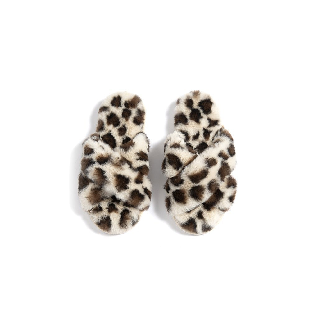 Assorted Set Of 2 Sizes Alexandra Leopard Slippers (S/M,L/Xl), Multi