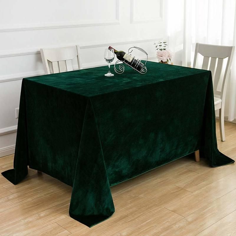 Elegant Velvet Rectangular Tablecloth - Perfect for Weddings, Dining, and Special Occasions