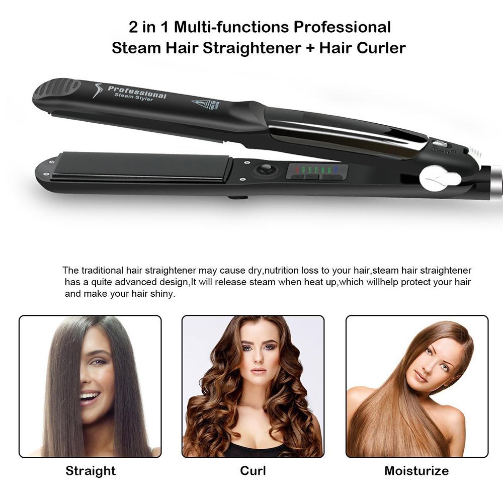 6 Adjustable Modes Hair Straightener Fast Warm-up Ceramic Heating